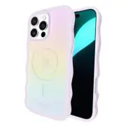 iPhone 16 Pro Max Case - Compatible with MagSafe - Wavy Opal Iridescent