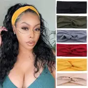 XTREND 6 Pcs Women's Headbands Twisted Cross Elastic HeadbandsA