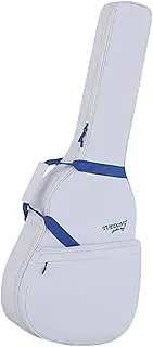 Vaveren Bass Guitar Bag Guitar Case Oxford Cloth with Side Handle 40inch 41inch Double Straps Backpack Musical Instrument Accessories, White Blue