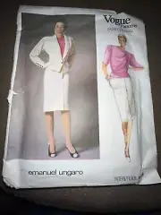 Vogue Paris Original Pattern 1766 Emanuel Ungaro Jacket Skirt Blouse SZ 16 Uncut