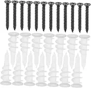 100 Sets Expansion Screw Screws Heavy Duty Wall Anchors Expansion Tube Wall Anchors for Drywall Heavy Duty Fastener Fasteners Black Stainless Steel