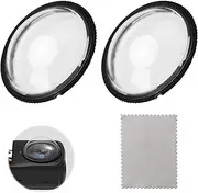 APOMOONS Pack of 2 Lens Protectors, Premium Lens Accessories for Insta360 X4, 3D Rotating PC Protective Mirror, UV Protection and Scratch-Resistant with Wipe Cloth