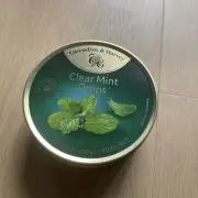 Cavendish and Harvey Clear Mint Drops With Natural Oil Tin Candies Sweets 200g