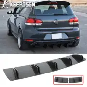 32" For VW Golf GTI MK6 10-14 Carbon Rear Lip Bumper Diffuser Shark Fin Splitter (for: Volkswagen)