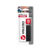 VELCRO 25mm x 7.6cm Black Alfa-Lok Hook And Loop Strips - 4 Sets