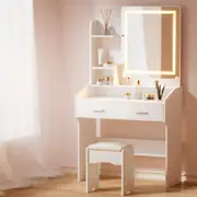 Artiss Dressing Table Stool Set White