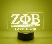 Greek Fraternity, Sorority Lamp, Personalized FREE, LED Night Light, With Remote