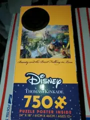Thomas Kinkade Disney Beauty and the Beast 750 Piece Puzzle [NEW] 24" × 18" [#14