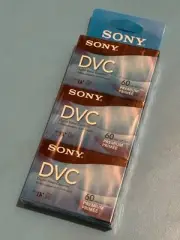 Sony DVC Mini DV 60 Min LP 90 Sealed Blank Tapes Premium 3-Pack New DVM60PRR/3