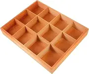 Totority Wooden Storage Divider Box Multi Planter Tray for Succulent Display Durable Flowerpot Compartment for Desktop Organization Home Decor