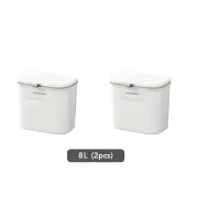 Joybos® Multifunctional Wall Mounted Kitchen Trash Can White:2PCS（8L)