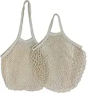 Breast Milk Storage Bag Reusable Fruit Vegetable Bag Washable Cotton Mesh Grocery Bags Cotton String Bags Net Shopping Bags Mesh Bags for Fruit Storage Storage Bag (Color : Warm White 13, Size : L-2