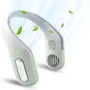 Bladeless Neck Fan, 70 Surround Air Outlets Hands Free Leafless USB Rechargeable Fan