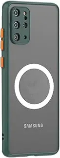 [Doowear] Galaxy S20+ Plus Case Magnetic [Support Magsafe Charger] Wireless Anti-Scratch Shockproof Matte Clear Full Camera Protection Slim Thin Phone Cover Case for Samsung Galaxy S20+ Plus-Dark Green