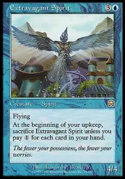 1x Extravagant Spirit Mercadian Masques MtG Magic Blue Rare 1 x1 Card Cards