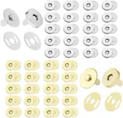 Magnetic Button Clasps Snaps, 40PCS 14Mm Metal Sewing Clasps Snaps for Clothes,