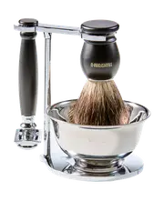 5-Piece Shave Set with Safety Razor, Badger Shaving Brush, Stand, Bowl & Toiletry Bag