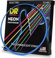 DR HI-DEF NEON - MULTI-COLOR Colored Electric Guitar Strings: Medium 10-46