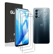 Seninhi Tempered Glass for Oneplus Nord N200 5G Screen Protector x 3 Camera 638