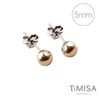 在飛比找PChome24h購物優惠-TiMISA《極簡真我(5mm)玫瑰金》純鈦耳針
