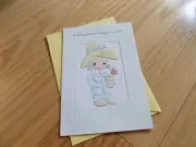 Vintage Get Well Greeting Cards Postcard Post A Note Precious Moments