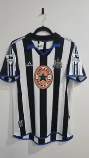 Newcastle United FC HOME 1999/2000 #9 ALAN SHEARER WITH PATCHES Medium