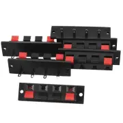 6Pc Audio Cable Single Row 4 Position Push in Jack Speaker Terminals