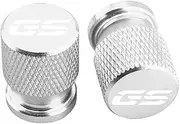 xinjiedianzi Motorcycle Tire Valve Air Port Stem Cover Cap Plug CNC Accessories Compatible with R1200GS LC R1250GS ADV F750GS F850GS F800GS F650GS(Silver GS)