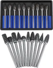 Carbide Cutter Set Tungsten Steel Rotary Files 10pcs Cutter Head Diameter Shank 3mm 6mm Drill Cutting Cutting Metal Polishing Engraving Drilling