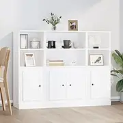 Generic Highboards 3 pcs White Engineered Wood,3185303