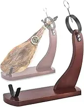 HANTAQ Wooden Ham Holder Stand, Stable Anti-Slip Ham Rack Stand for Kitchen Home Party Display, for Carve and Slice Spanish Ham Italian Prosciutto