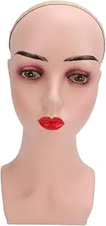 Female Bald Mannequin Head Showcase Wig Jewelry Hat Sunglasses Stable Waterproof Display PVC ABS 错误