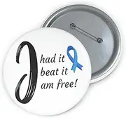 [Teegarb Letter Blanket] Novelty Pinback Button Pin Badge Gland Urinary Bladder Malignancy Acknowledgement Male Organ Disease Cognizance