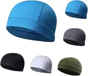 [SAFIGLE] Quick Dry Workout Headband Running Cap Black Cap for Cycling Men's Cycling Beanie Hat for Sports