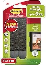 Command Picture Hanging Strips, Black, X-Large (Pack of 4)