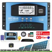 MPPT Solar Panel Charge Regulator Controller LCD 12V/24V Lithium Battery 30A NEW