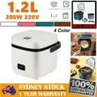 1.2L Mini Electric Rice Cooker Portable Steamer Make Soup Porridge For 1-2Person