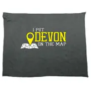 Put On The Map Devon - Funny Novelty Sports Microfiber Towel Gift Gifts