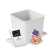 Waterproof Car Trash Can Garbage Bin Bag Organizer Portable White with Trash Bag
