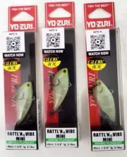 Yo-Zuri Rattl'N Vibe Mini Lipless Crankbait R1354-LS LUMINESCENT (Lot O 3)