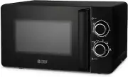 Black Microwave 0.7 Cu. Ft. with Rotary Switch Knob, 700W Countertop Small Micro