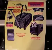 Pet Cart Medium Blk Rolling Carrier, Pet Transport,Airports, Travel, walks,New