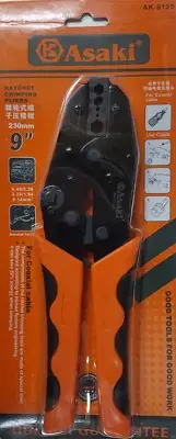 ASAKI AK-9125 Ratchet Co-Axial BNC RJ6 Plug Terminal Cable Wire Crimper