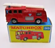 Vintage Matchbox Superfast #35 Merryweather Fire engine Mint in F-box