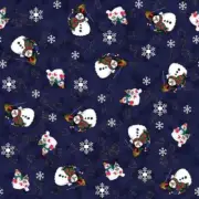 Carolina Creative Bandanna (Snowmen) 22"x 22" Christmas Winter Holiday Snowflake