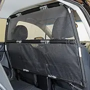 Deluxe Dog Barrier 56" Wide Ideal for Trucks Large SUVs Full Sized Sedans Pet Restraint Car Backseat Divider Vehicle Gate Cargo Area Travel Mesh Net Screen Shield Behind Front Rear Seats Headrest