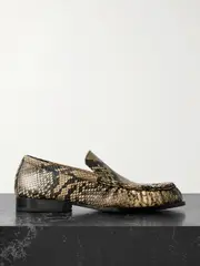 [Dries Van Noten] Dries Van Noten - Snake-effect Leather Loafers - Snake print - IT39 IT 39 Animal print