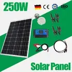 12V 250W Solar Panel Complete Kit Generator Camping Battery Charge 30A Regulator