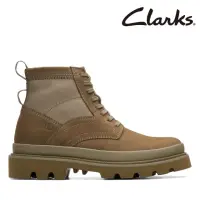 在飛比找momo購物網優惠-【Clarks】男靴 Badell Hi 鋸齒狀厚底圓頭設計