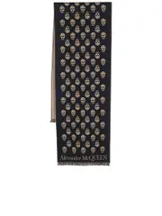 Alexander Mcqueen Skulljacquard Wool Scarf